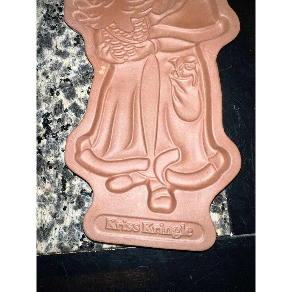 LONGABERGER COOKIE POTTERY MOLD CHRISTMAS 1991 KRISS KRINGLE VINTAGE